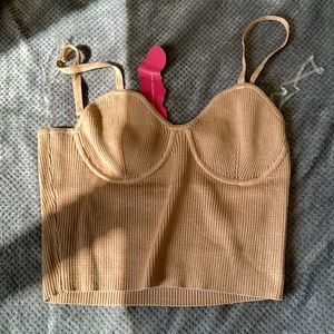 Knit bustier crop top